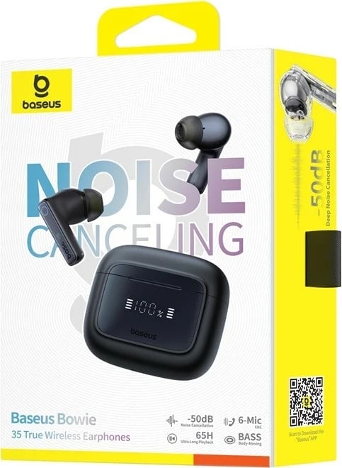 Kufje Baseus Bowie 35 TWS Bluetooth me anulim zhurme, In-ear, Zezë