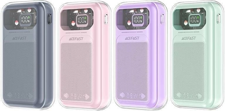 Powerbank Acefast Sparkling Series M2, 20000mAh, 30W, i gjelbër