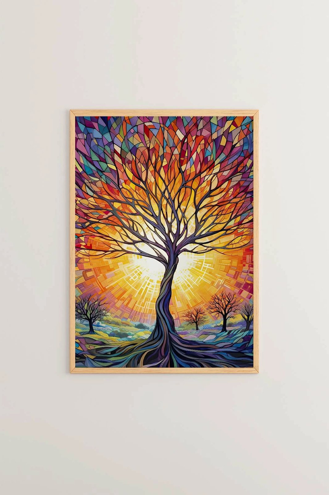 Pikturë dekorative me kornizë, shumëngjyrëshe, Wallity, Mscartmdl13