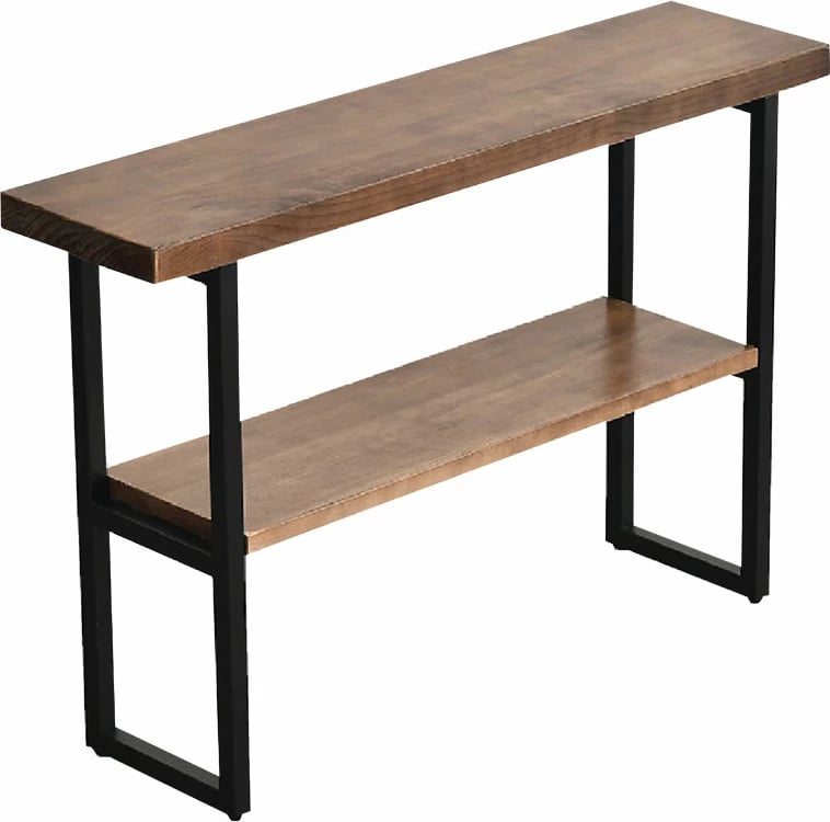 Konsolë Nore dru i fortë 35mm arre-e zezë 79x29x85cm