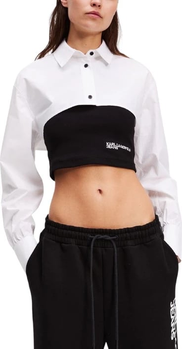 Këmishë femra Karl Lagerfeld Jeans e bardhë