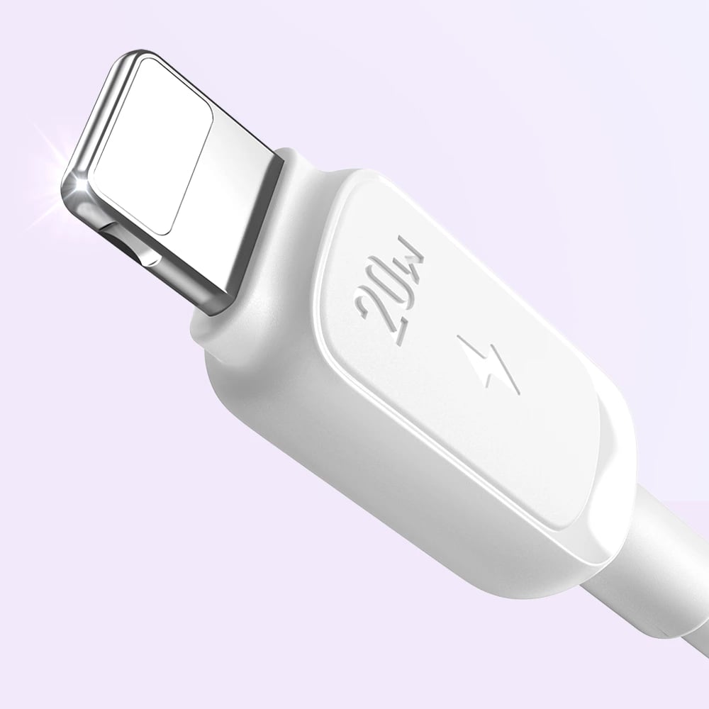 Kabllo Joyroom Multi-Color Series A14, USB-C në Lightning, 1.2m, 20W, Bardhë