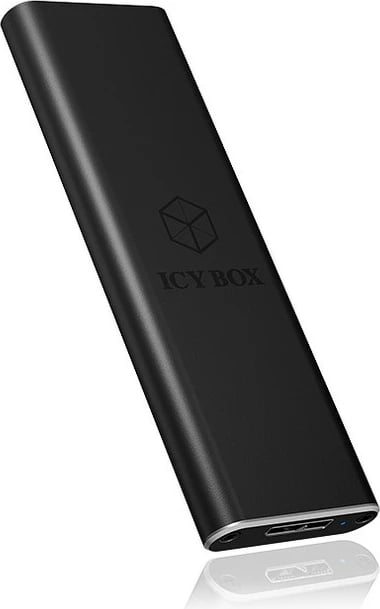 Kasë IcyBox IB-183M2 për SSD M.2 SATA, USB 3.0, Alumini, e zezë