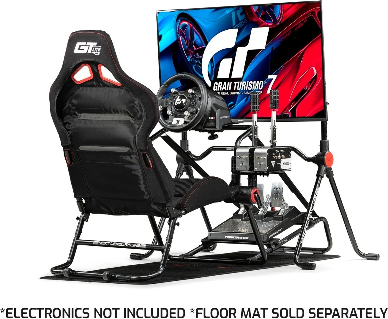 Kokpit simulimi Next Level Racing GTLite Pro Portable, me qëndrim monitori, i zi, set