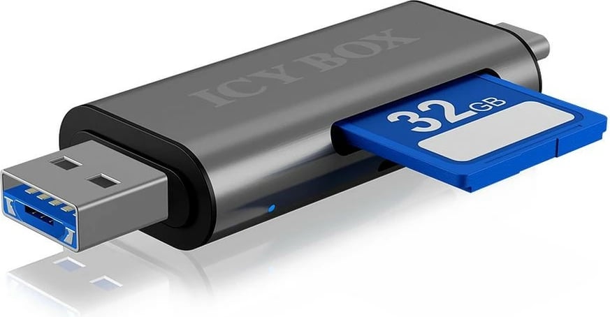 Lexues kartelash IcyBox IB-CR200-C, USB 3.0, Type-C/Type-A, Grafit