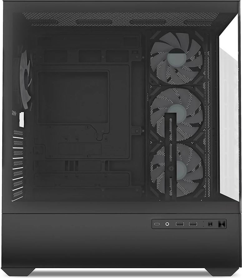 Kasë Sharkoon AK6 RGB ATX, 1x xham, e zezë