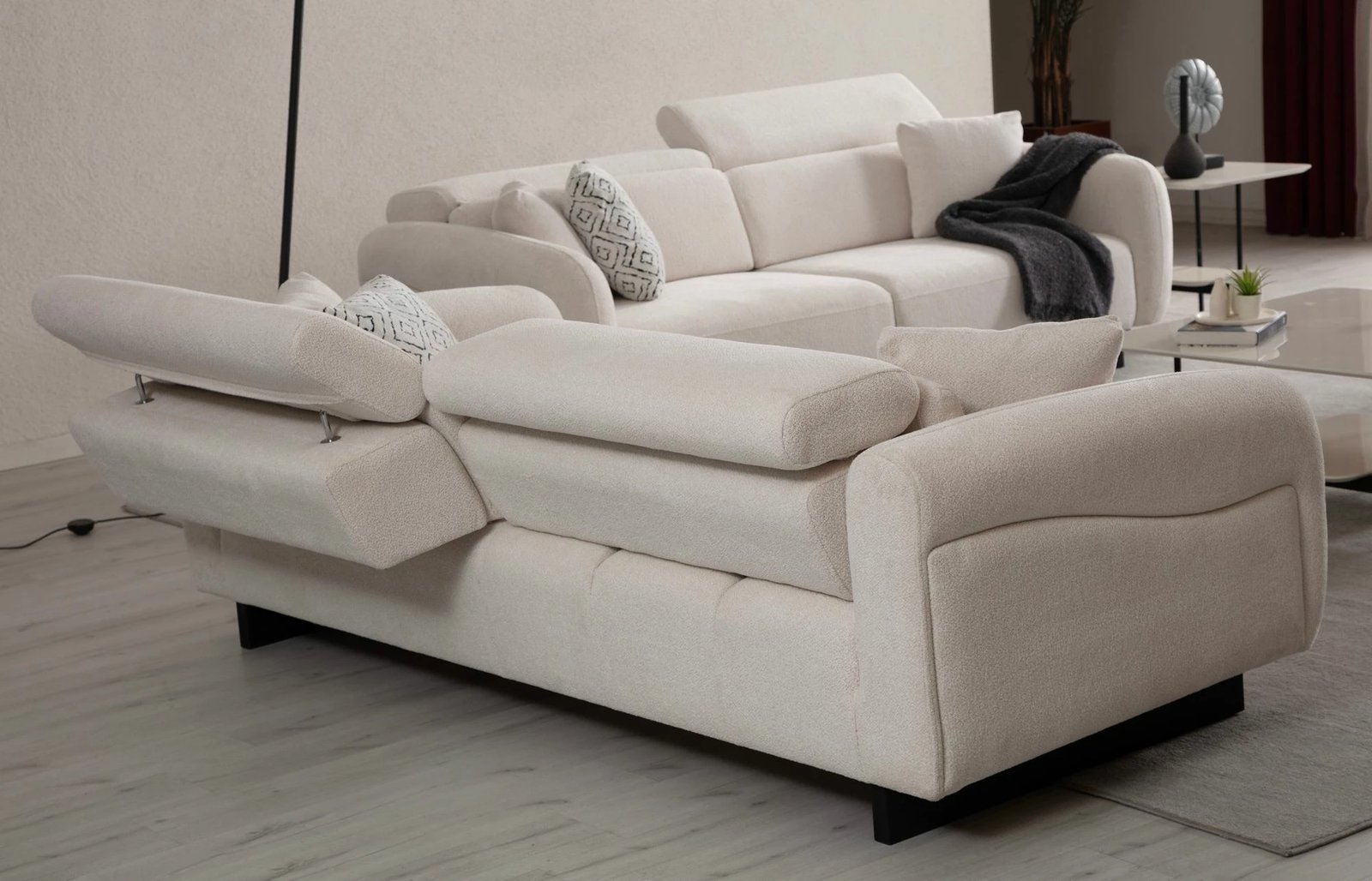 Divan treshe Caprice, i bardhë, Atelier del Sofa