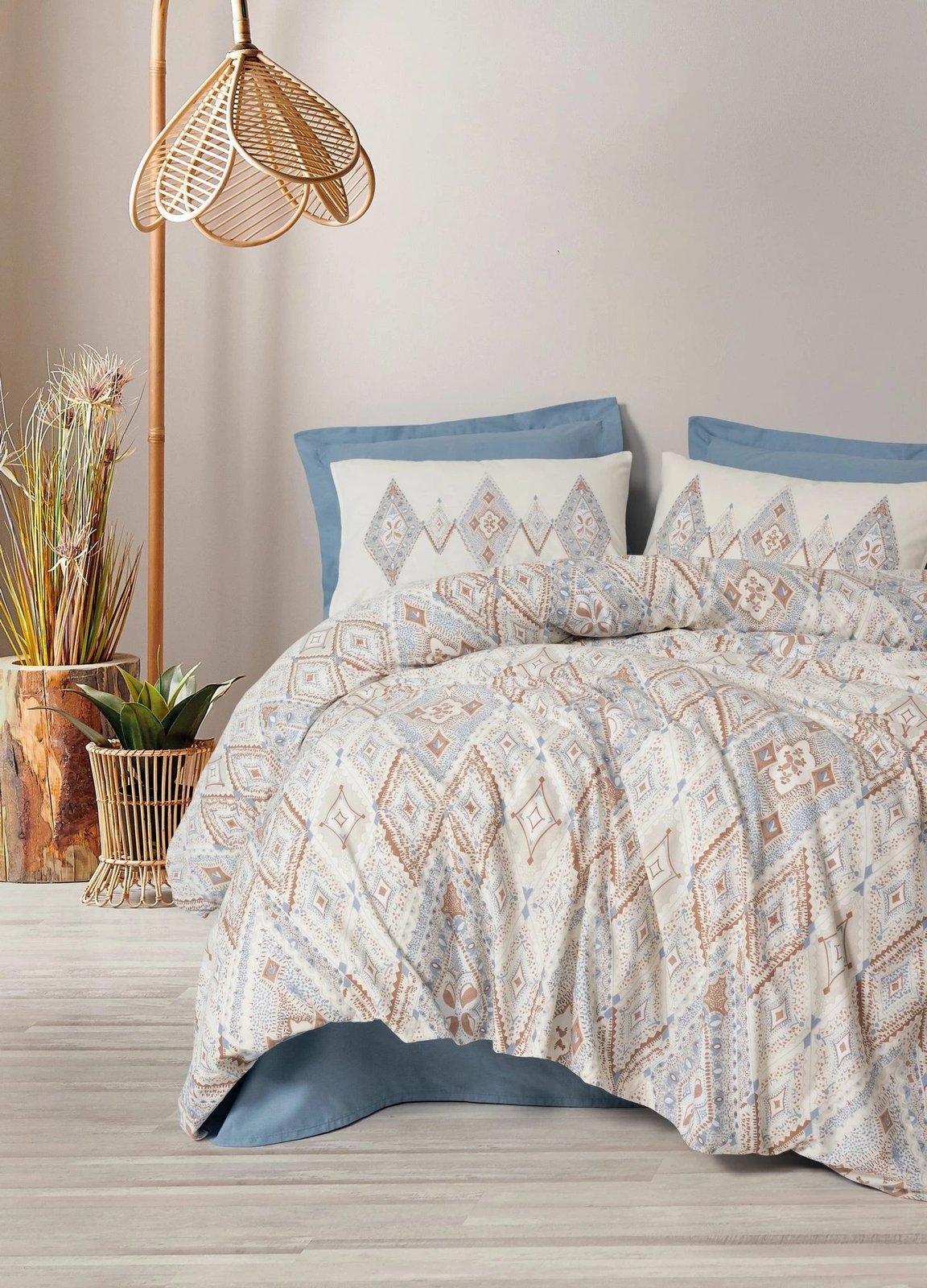 Set mbulesë për jorgan njëpersonësh Zanora, indigo, L'essentiel