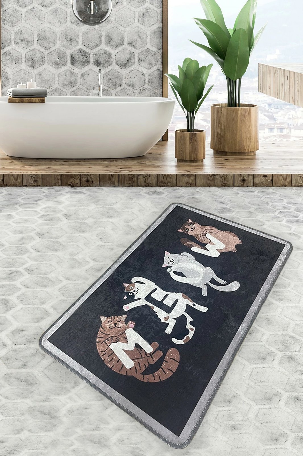 Tapet për banjo, Mijölnir Meocon, shumëngjyrësh, 80x100cm