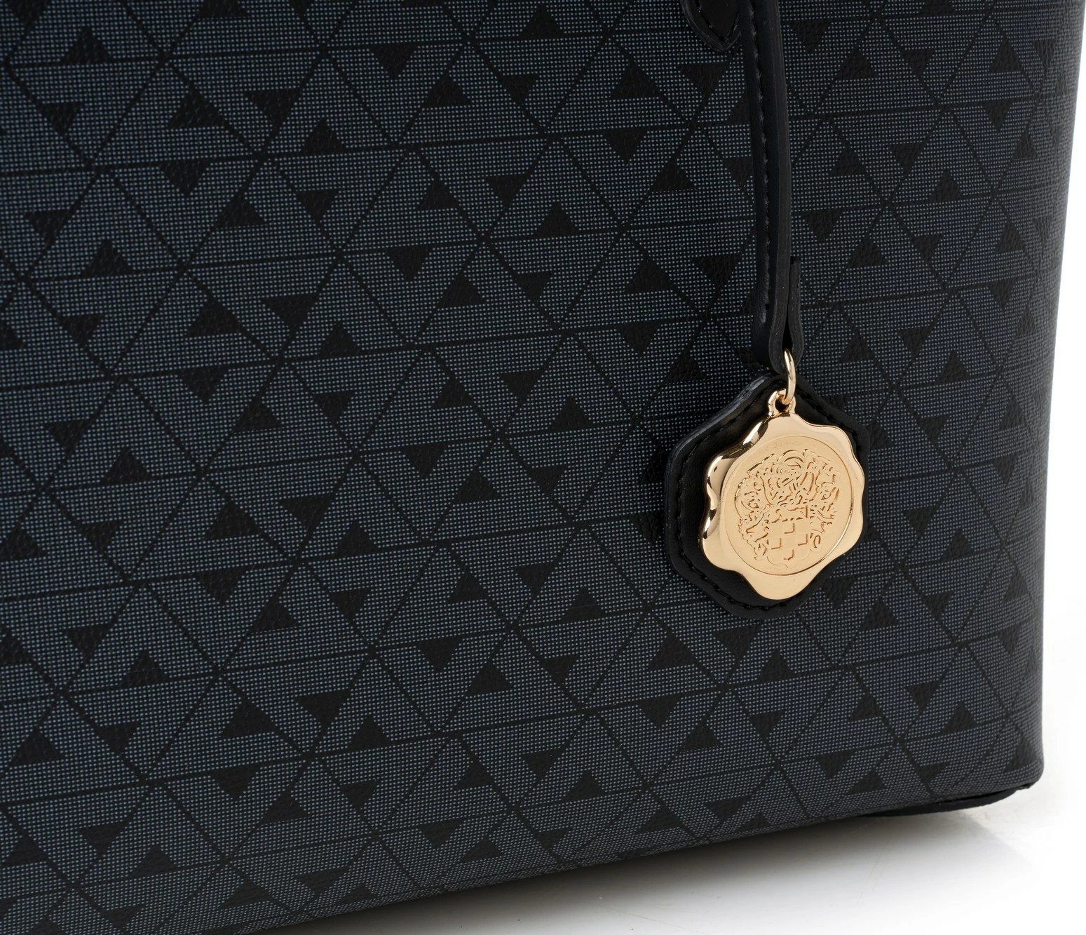 Çantë tote Vince Camuto Taormina, e zezë me monogram
