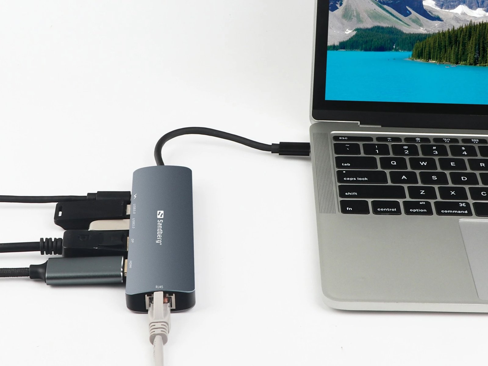 Dock USB-C Sandberg, 8K, 100 W, Gri