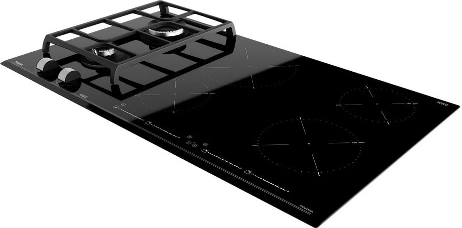 Pllakë gatimi TEKA JZC 96324 ABC BK (E4), 90 cm, 4 zona induksion + 2 djegës gaz, e zezë