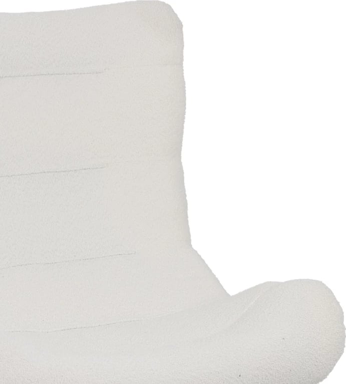 Karrige boucle, ngjyrë e bardhë, 97x80x100cm