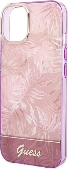 Mbështjellës Guess Jungle Collection për iPhone 14 Plus 6.7", rozë, hardcase