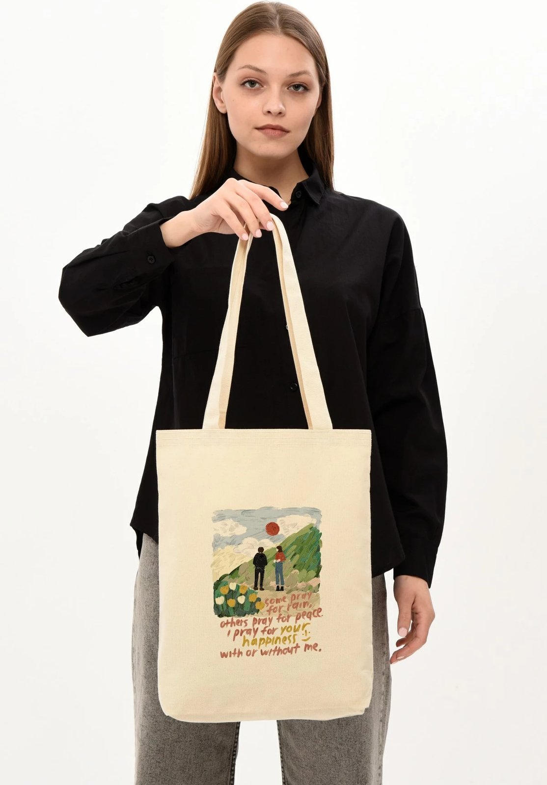 Torbë tote Zoozie Bags, 0540, ngjyrë krem