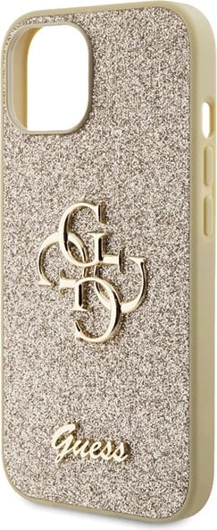 Mbështjellës Guess Glitter Script Big 4G për iPhone 15, Ari Mbështjellës Guess Glitter Script Big 4G për iPhone 15, Ari