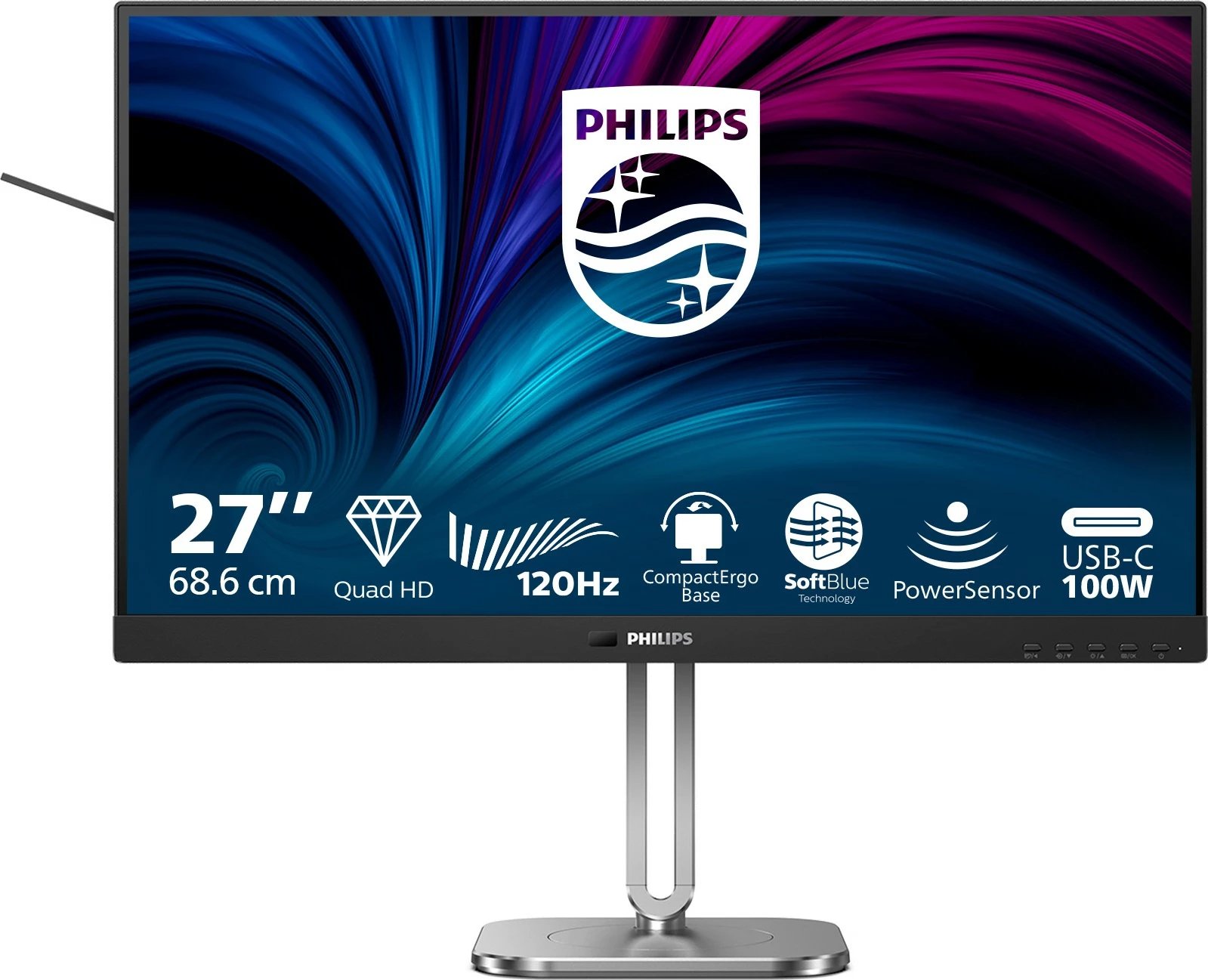 Monitor Philips 27B2U4601 27" Quad HD 120Hz USB-C zi