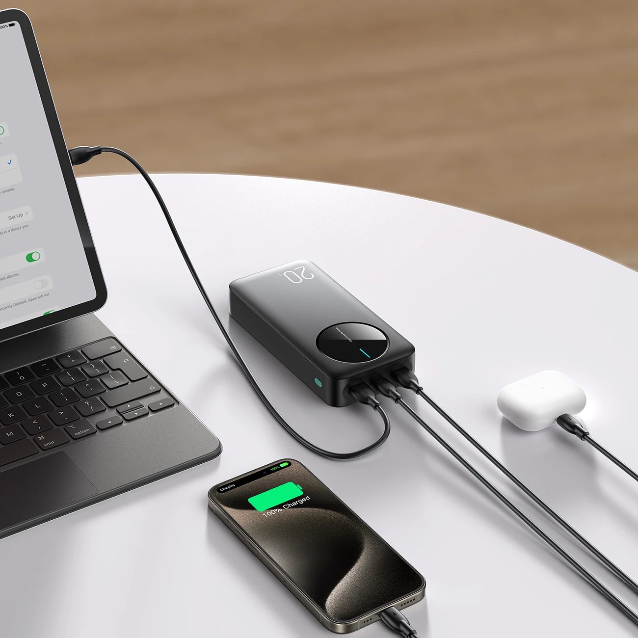 Powerbank Joyroom JR-PBF14, 20000mAh, 2x USB-A, 1x USB-C, e zezë