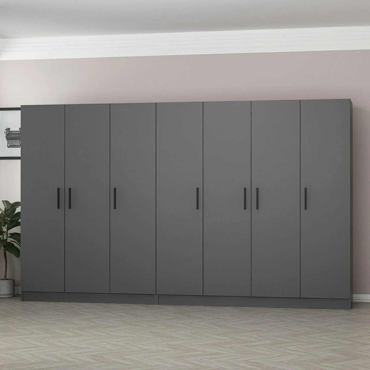 Dollap Skye Decor, ngjyrë antracit, 315x190x52cm