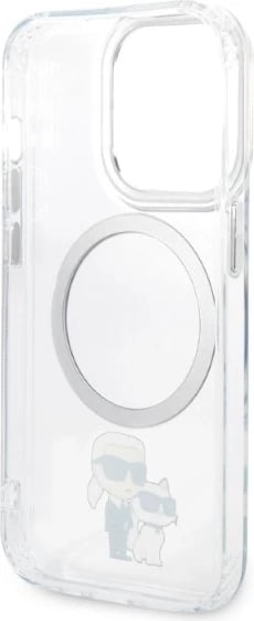 Mbështjellës Karl Lagerfeld Karl&Choupette MagSafe për iPhone 14 Pro Max, Transparent