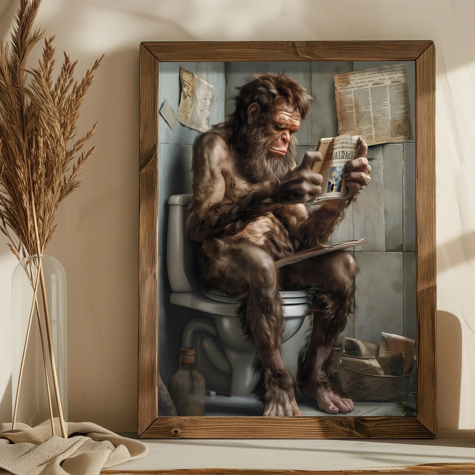 Pikturë dekorative me kornizë MDF, Wallity, AI172, shumëngjyrëshe