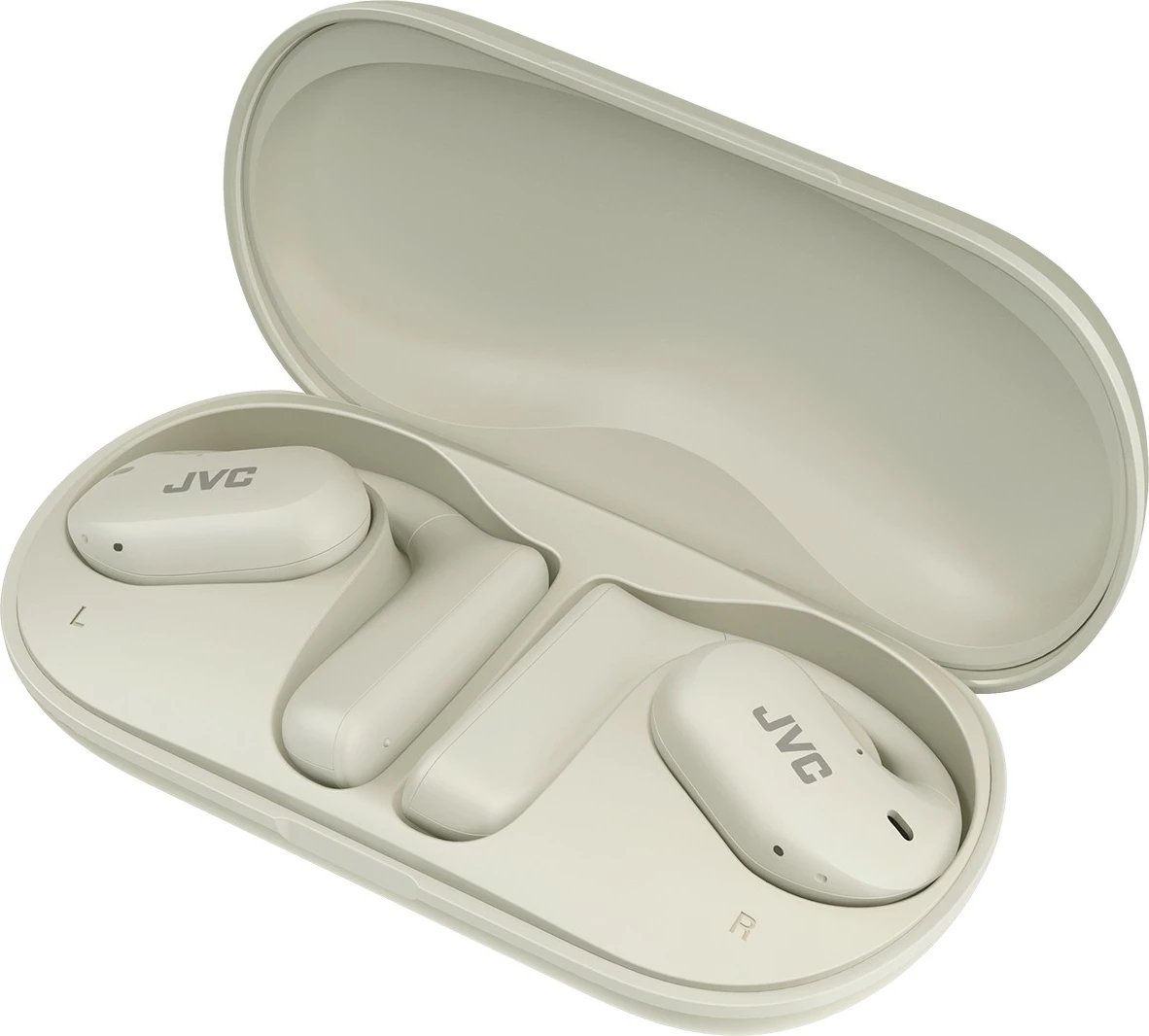 Kufje JVC Nearphone TWS, true wireless, 17 orë bateri, IPX4, të bardha