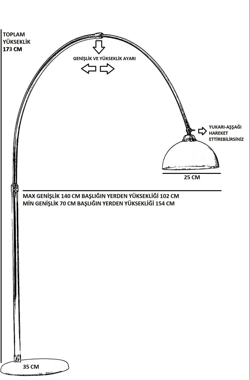 Llambë dyshemeje Opviq, ngjyrë krom, 8748-1