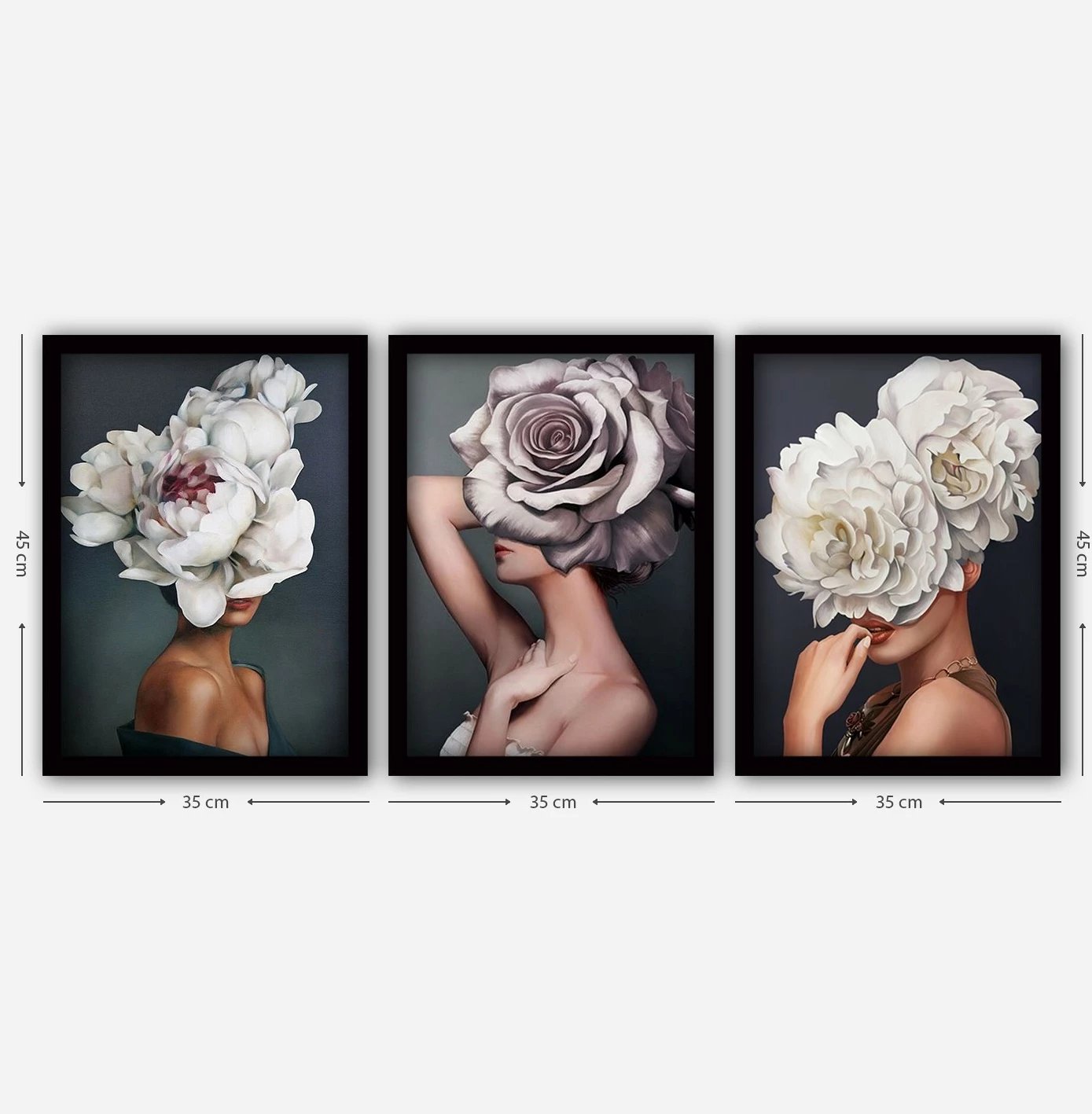 Pikturë dekorative me kornizë (3 copë), Wallity, 3SC159