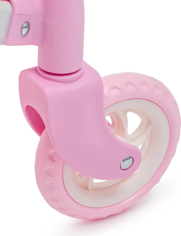 Karrucë lodrash 2‑në‑1, Baby Mix, Sophie, e konvertueshme në karrocë, me shportë lodrash, rrota të buta, 63.5x37x63.5 cm, rozë