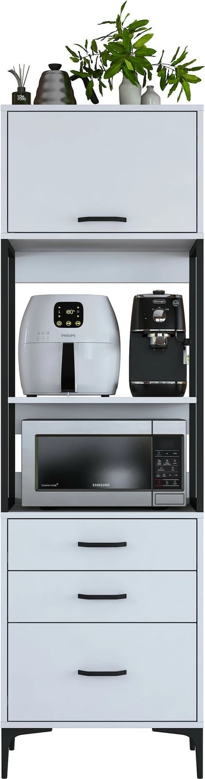 Dollap multifunksional Hanah Home, JE135 - 3101, i bardhë