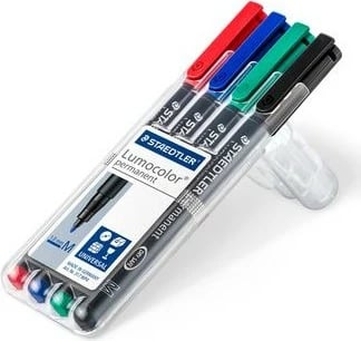 Set markerash STAEDTLER Lumocolor 317 WP4, 4 ngjyra, trashësi mesatare