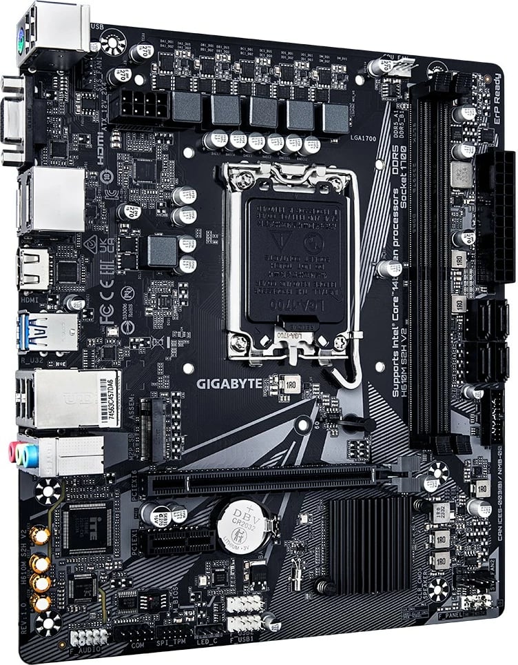 Pllakë amë Gigabyte H610M S2H V2, Socket LGA 1700, ATX, E zezë