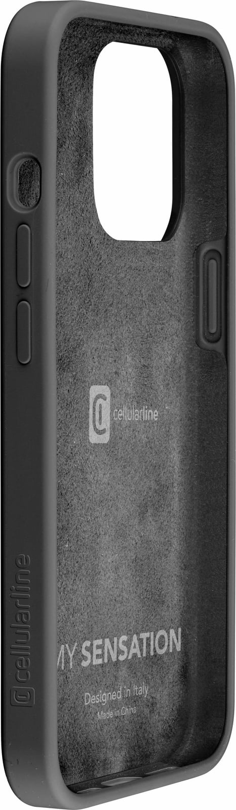 Mbështjellës Cellular Line Sensation për iPhone 16 Pro Max, i zi