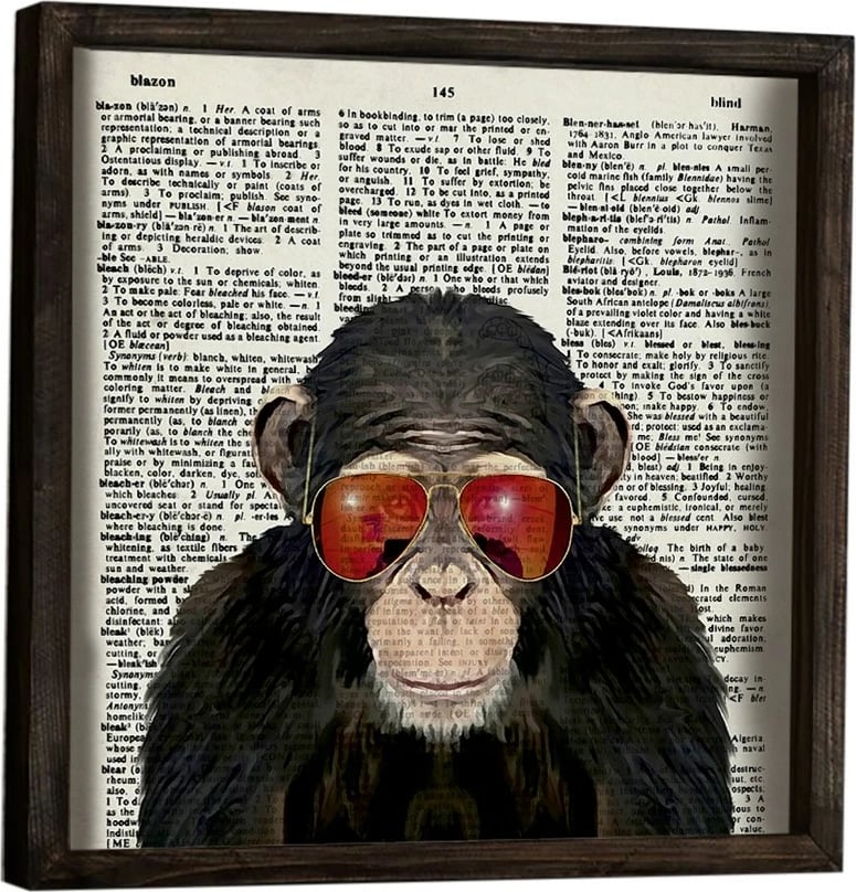 Pikturë dekorative me kornizë MDF, Wallity, KZM518, 34x34cm