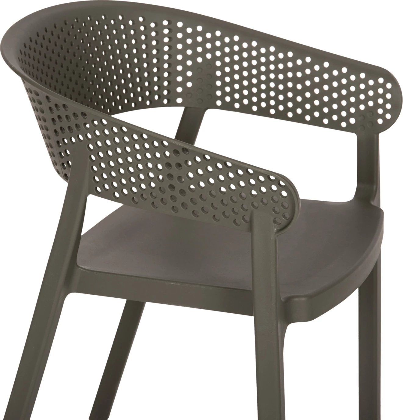 Karrige polipropileni e perforuar FH5941.07 ngjyrë ulliri e errët 53,5x50,5x73Hcm