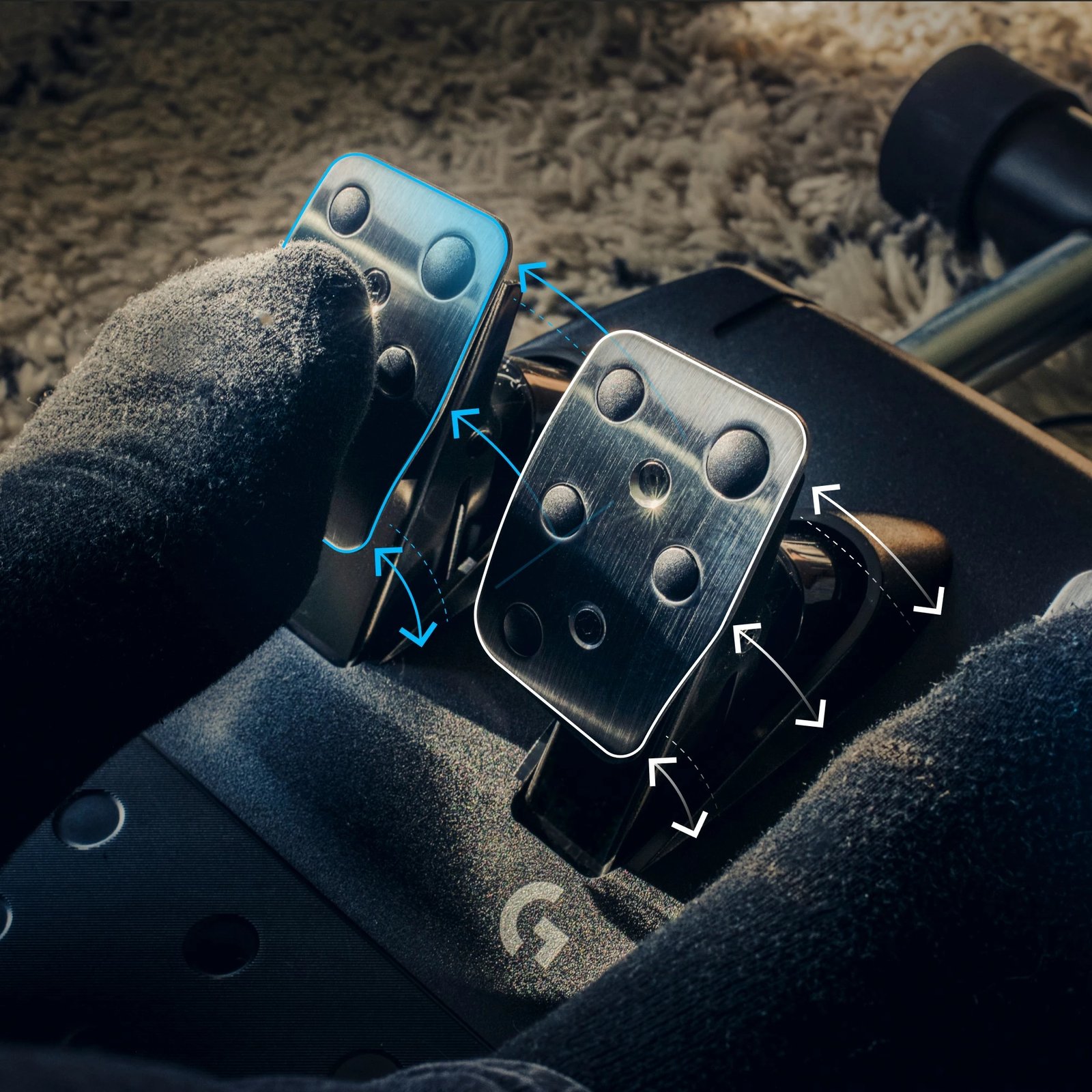Timoni dhe Pedalet Logitech G923 për Xbox X|S, Xbox One dhe PC, 900°, I zi