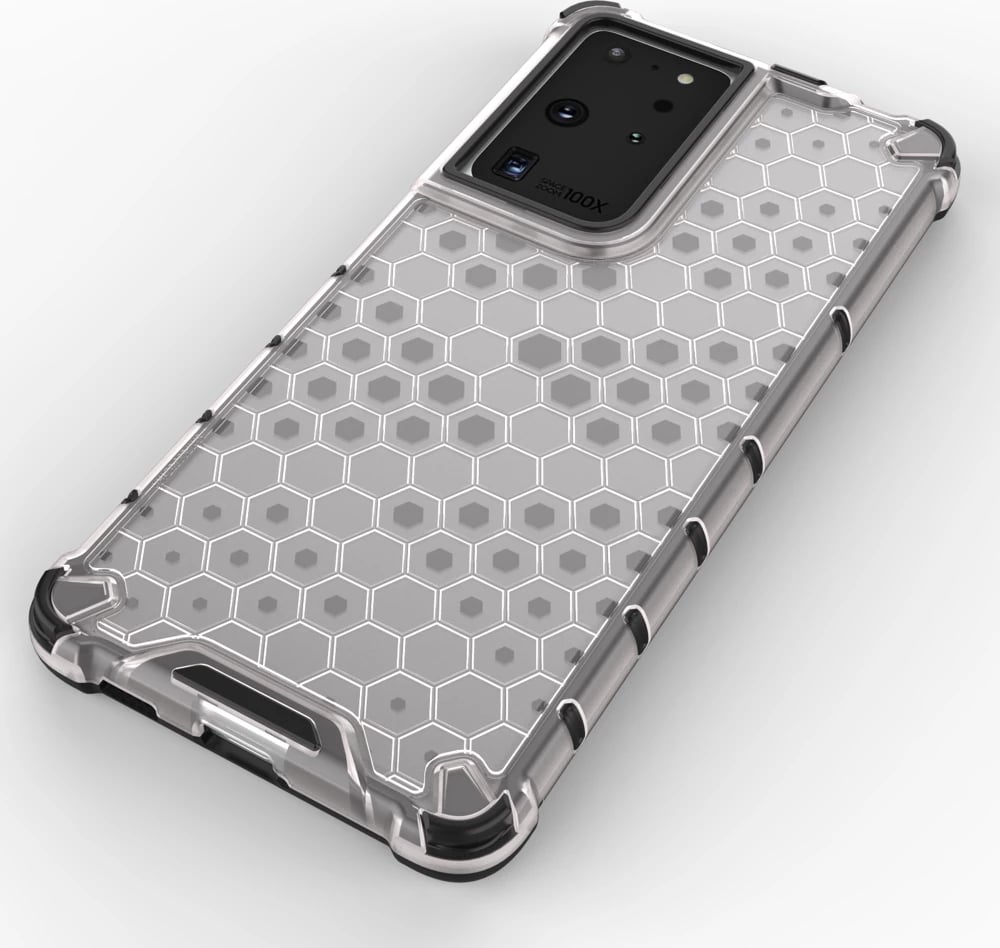 Mbështjellës Hurtel Honeycomb për Samsung Galaxy S22 Ultra, transparent