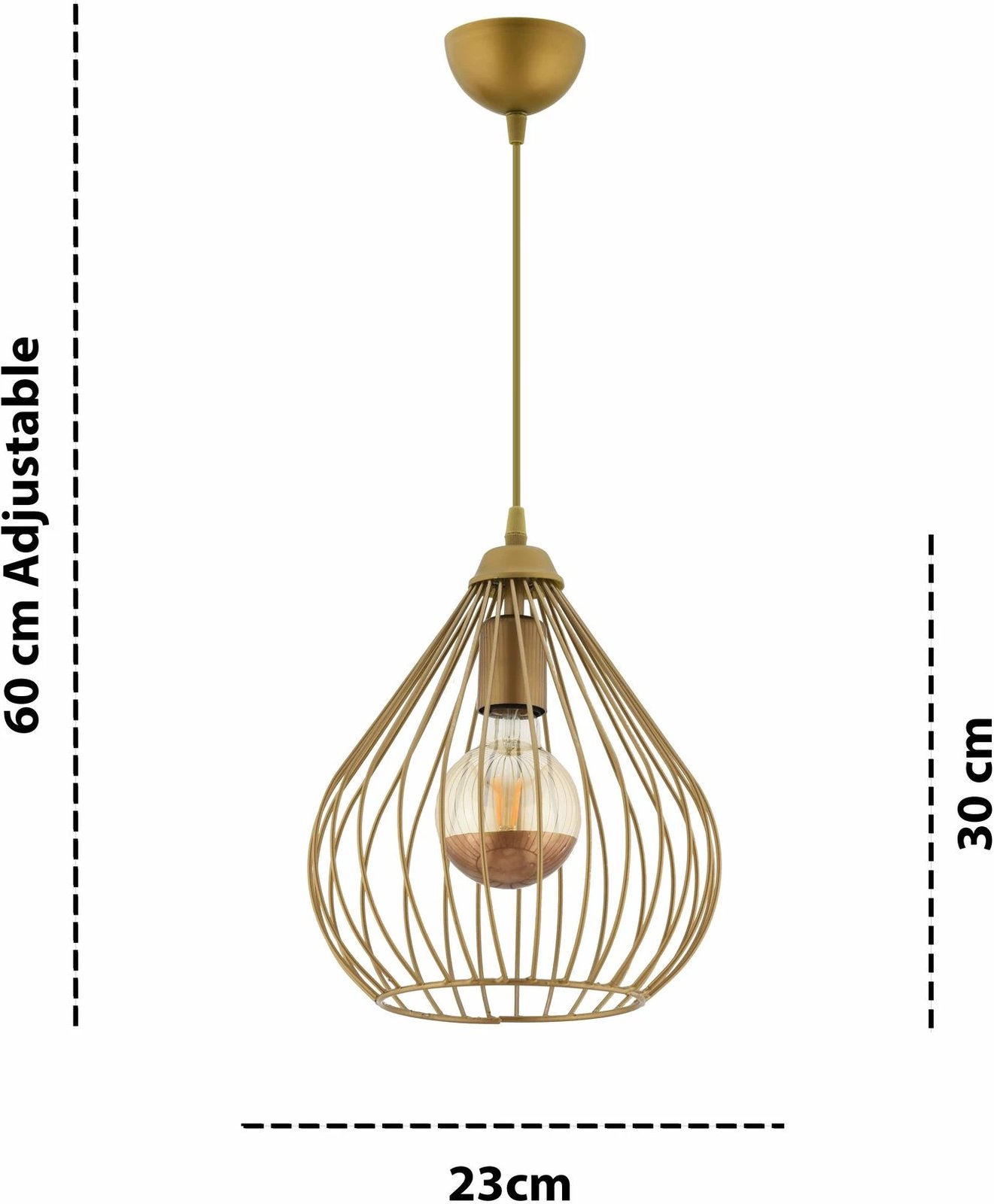 Llambë tavani Opviq, Pokles, ngjyrë ari