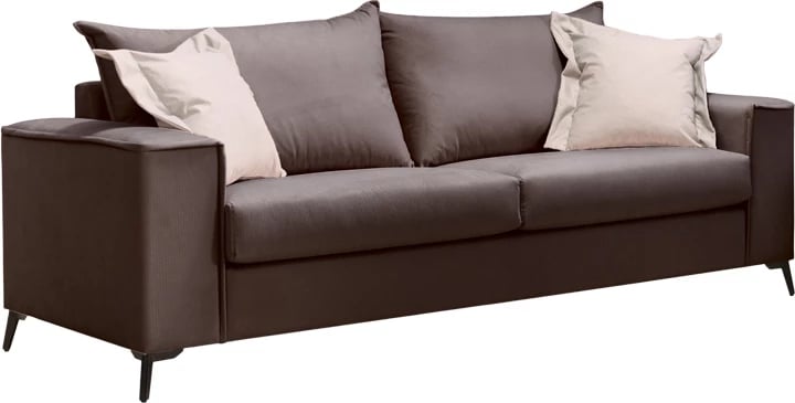 Set divanësh Verona 2 copë, ngjyrë gri e errët me jastëkë ngjyrë bezhë