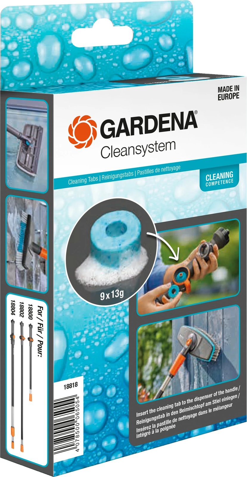 Tableta pastrimi Gardena Cleansystem, 9 copë, kaltër