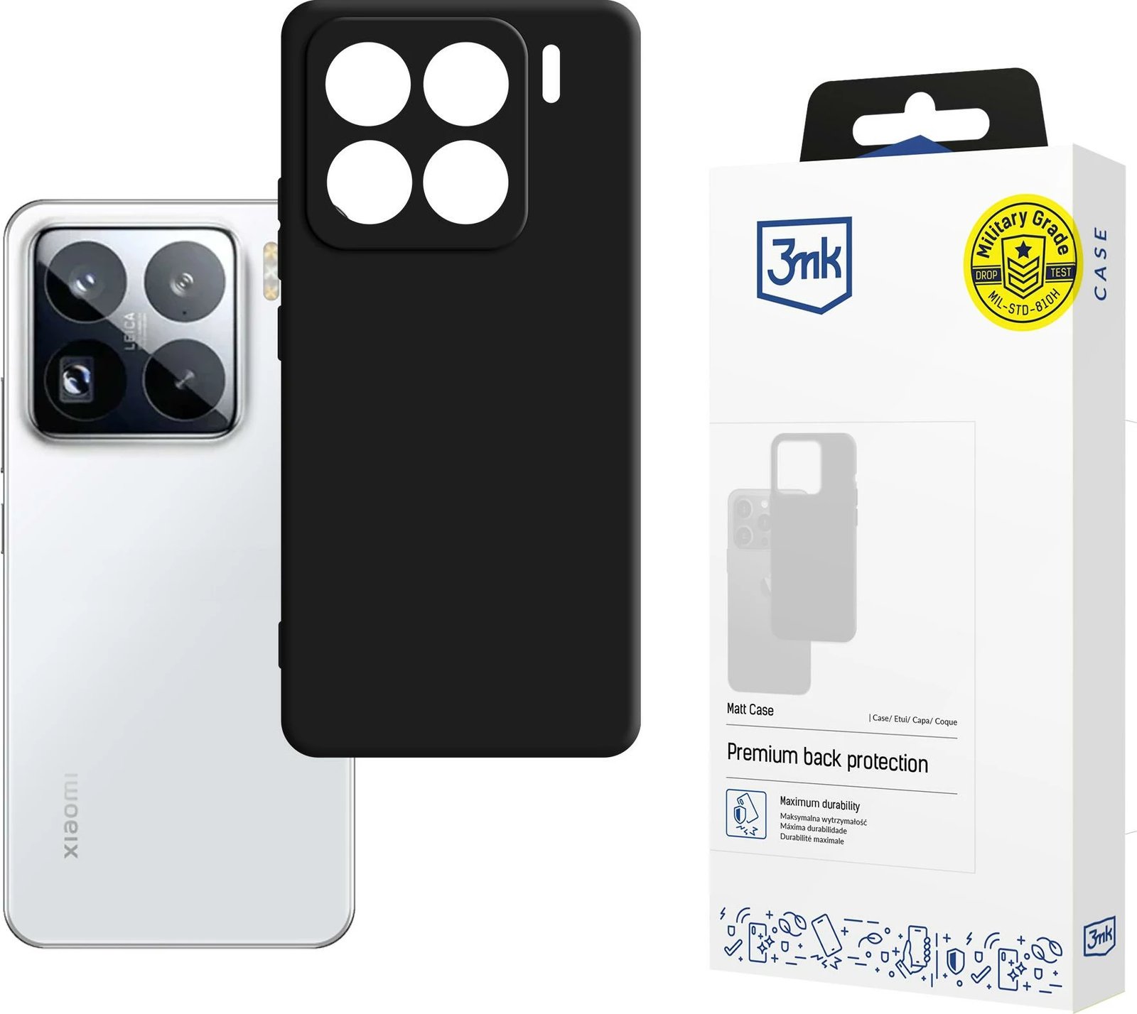 Mbështjellës 3mk Matt Case për Xiaomi 15 Pro, i zi Mbështjellës 3mk Matt Case për Xiaomi 15 Pro, i zi