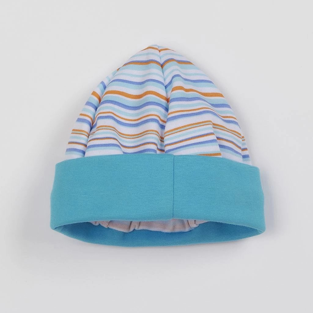 Kapuç bebeje, New Baby, Puppik 2, pambuk 100%, madhësi 68 (4-6m), turquoise