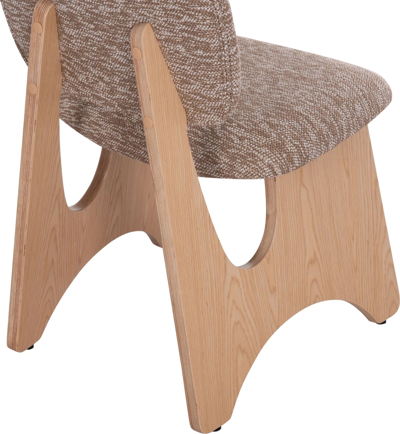 Karrige ngrënieje BELLISI, stof kafe, këmbë dru lisi, FH18248.01, set 2 copë, 53x56x78cm