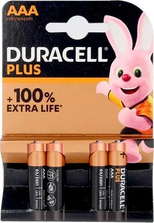 Bateri AAA Duracell Plus Power LR03 paketim 4 copë uniseks