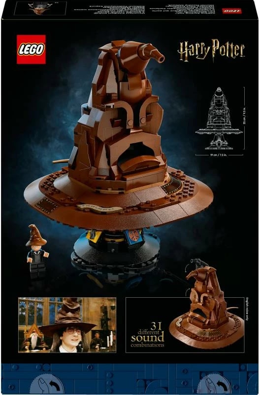set ndërtimi LEGO Harry Potter The Sorting Hat 76429, 561 pjesë, me tinguj, për 18+, me minifigurë