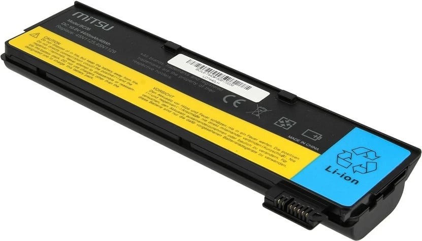 Bateri Mitsu për Lenovo ThinkPad T440, X240, 4400 mAh, 10.8-11.1V, e zezë