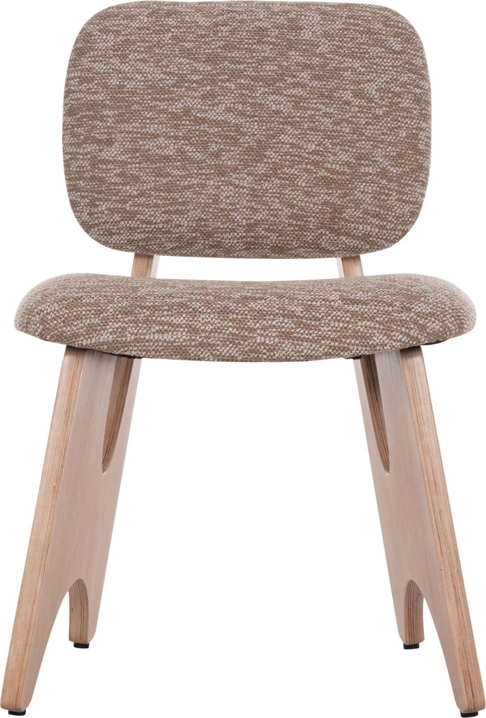 Karrige ngrënieje BELLISI, stof kafe, këmbë dru lisi, FH18248.01, set 2 copë, 53x56x78cm