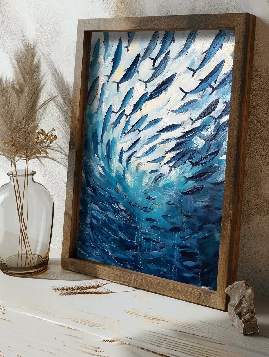 Pikturë dekorative me kornizë MDF, shumëngjyrëshe, GE250-L