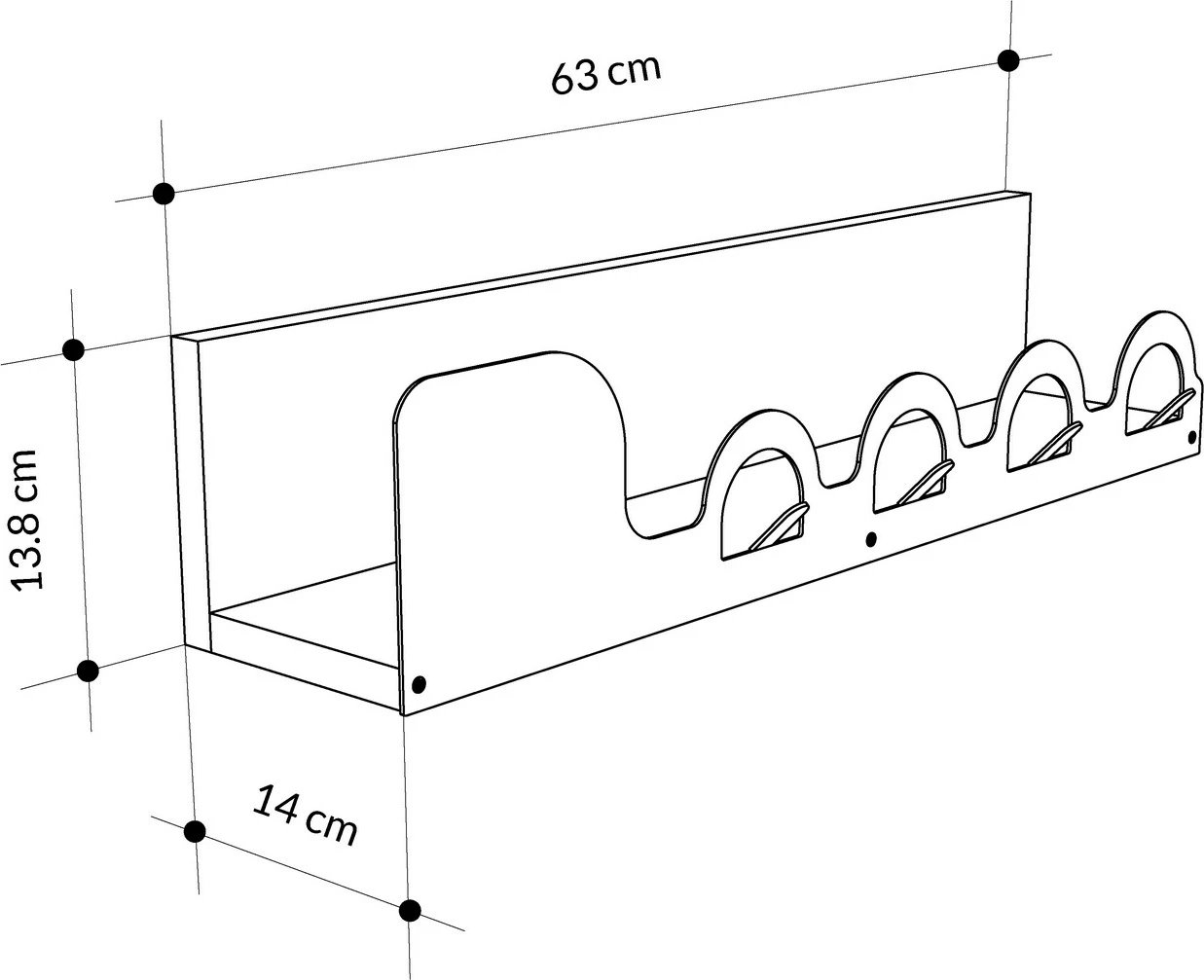 Varëse palltosh Skye Decor, Liora, ngjyrë lisi, Sapphire