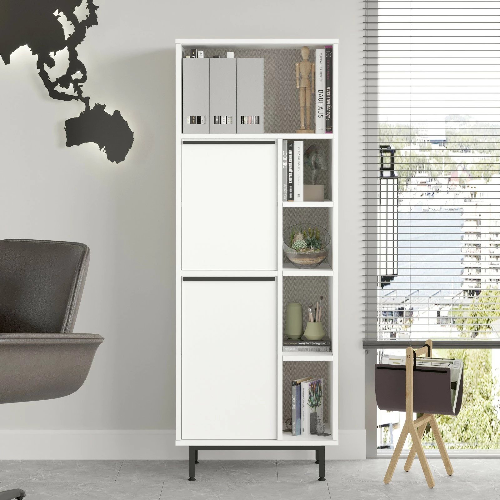 Dollap multifunksional, ngjyrë e bardhë, Skye Decor, On10B-W